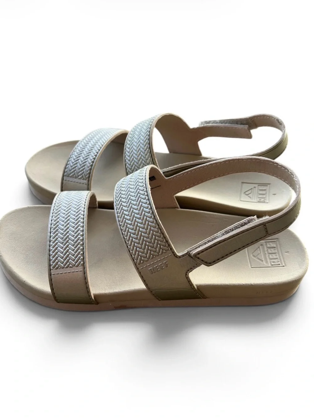 Reef Kids Light Beige Woven Strap Sandals